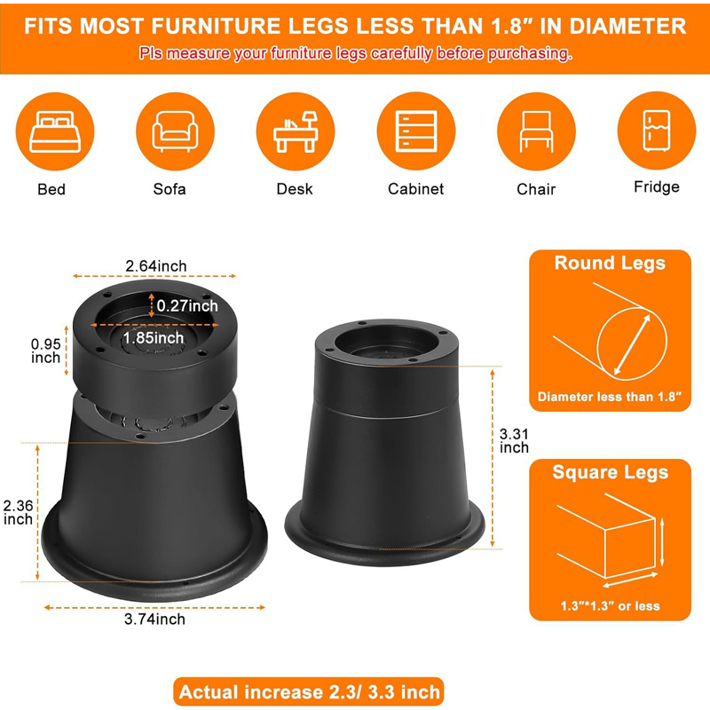 4 adet ağır mobilya yükseltici - Furniture Hardware Legs incelemesi ve fiyatı