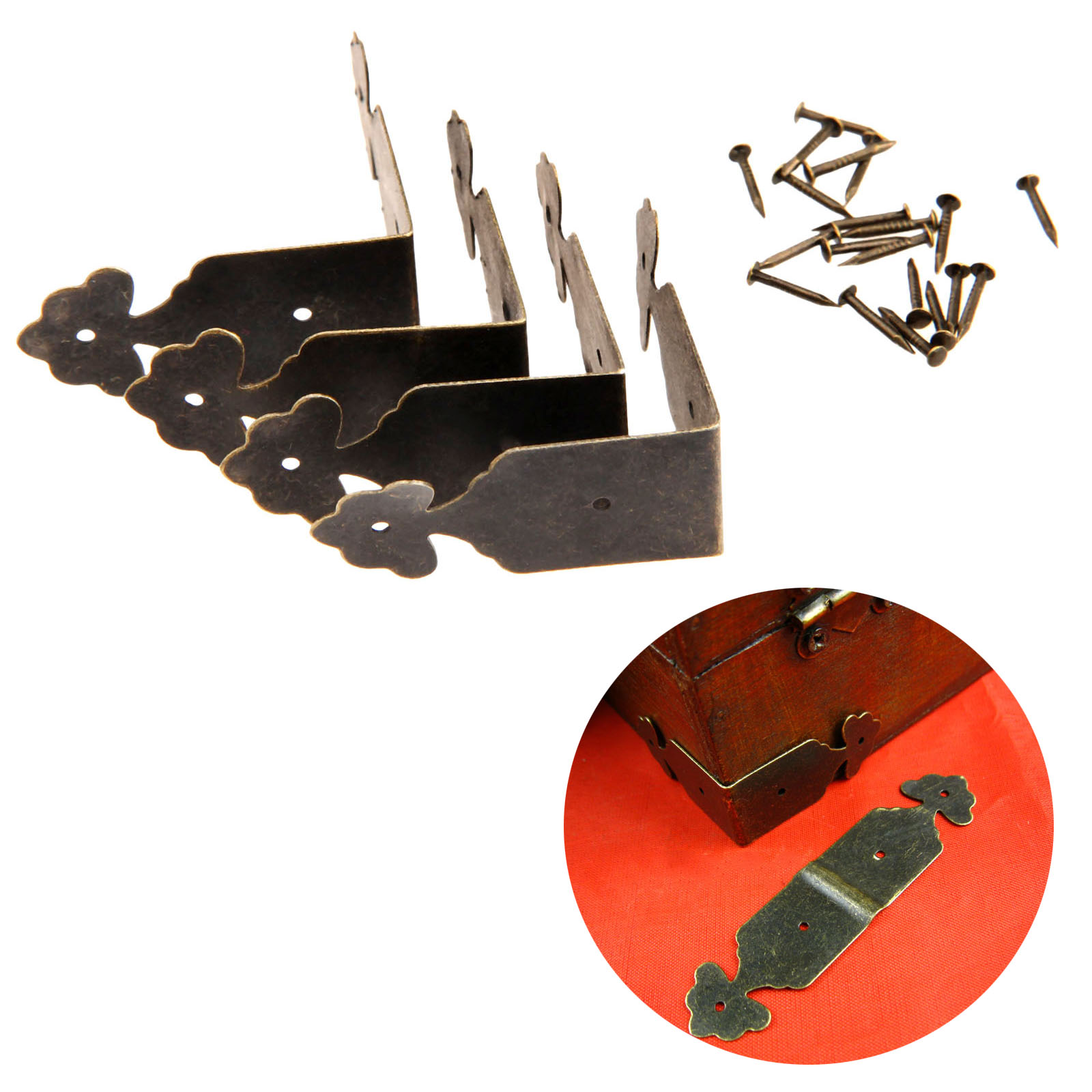 4 adet dekoratif köşe koruyucu - Furniture Hardware Nails incelemesi ve fiyatı