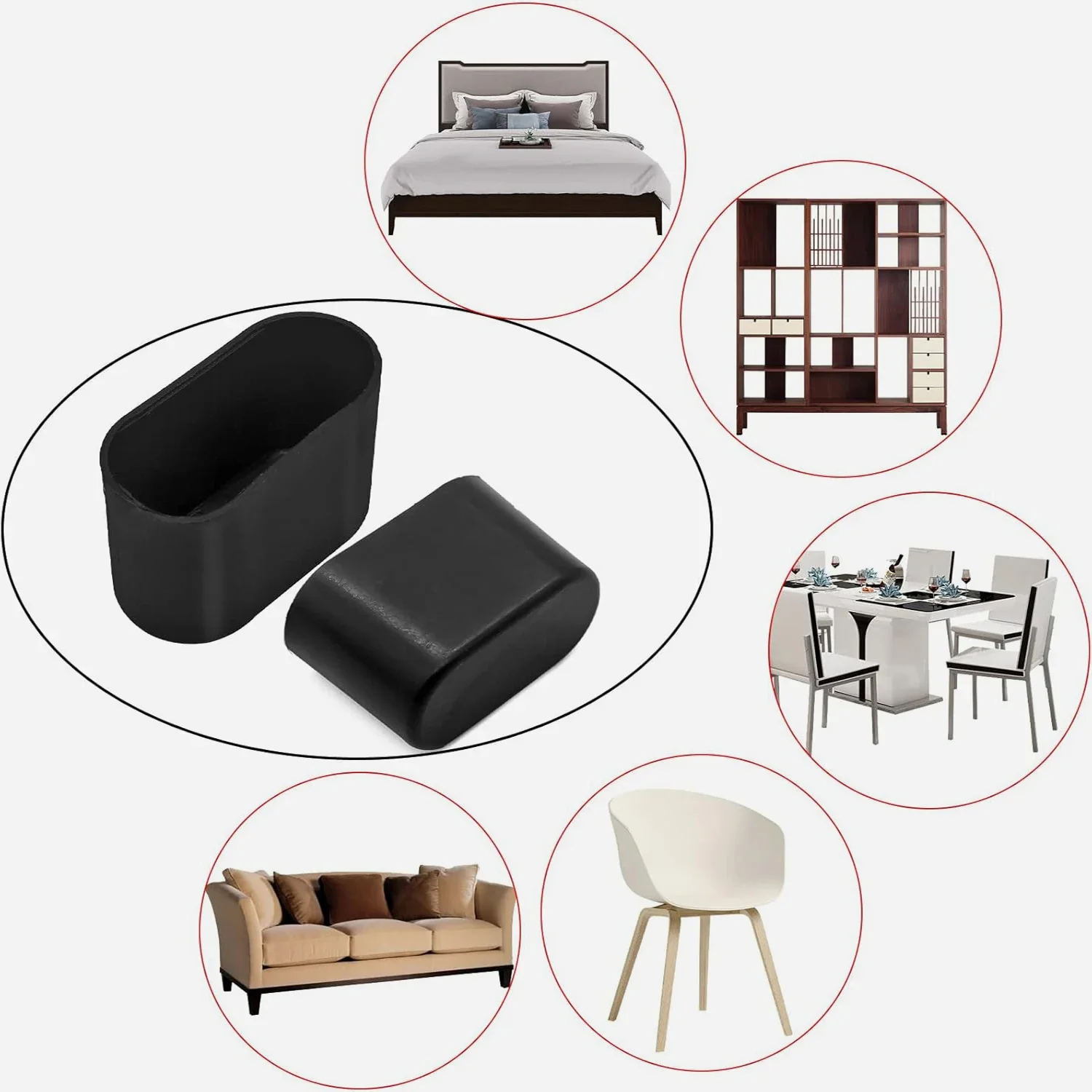 4-32 adet silikon Oval sandaly - Furniture Hardware Legs incelemesi ve fiyatı