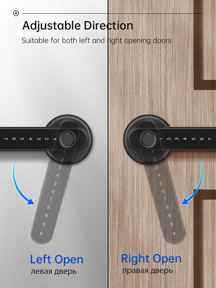 Handle akıllı parmak izi kapı  - Zinc Furniture Hardware incelemesi ve fiyatı